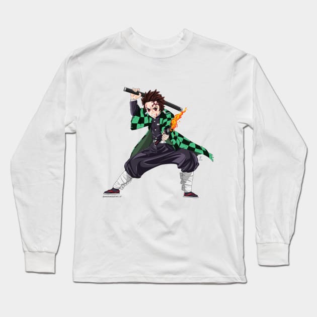 Slayer Flame Boy Long Sleeve T-Shirt by Zapt Art